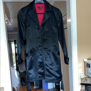 Black Satin Women's Coat. Almost new . Excellent condition.